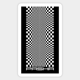 The iconic sportscar op-art fabric pattern (in white) Magnet